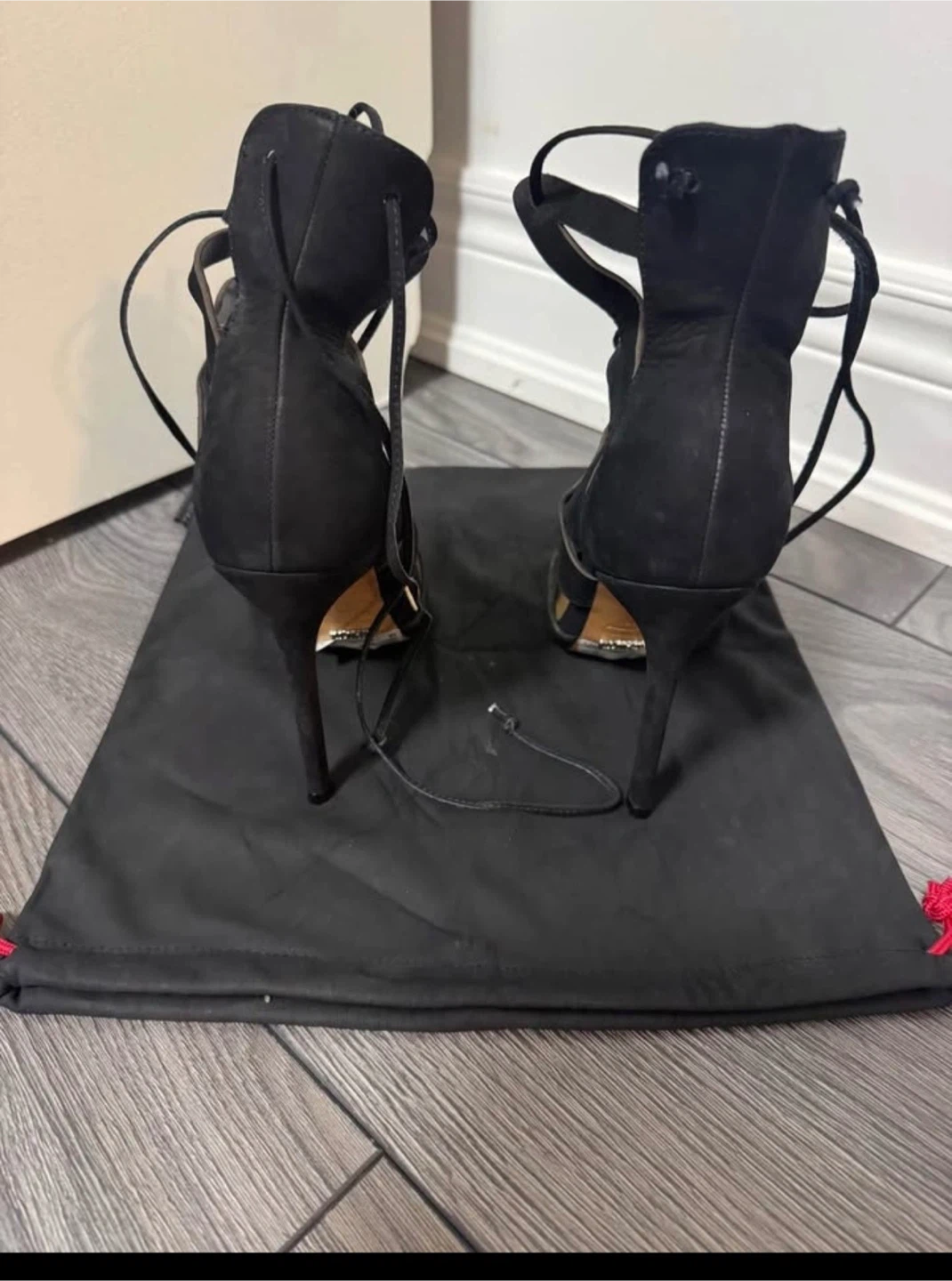 Schutz Black Lace-Up Heels - photo 3