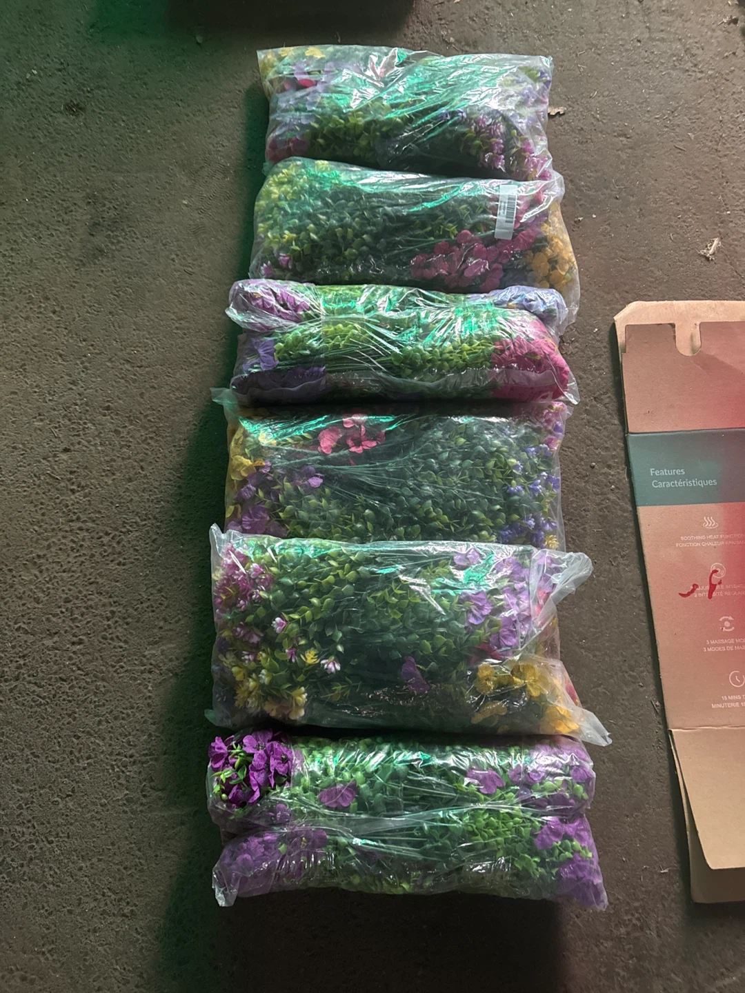 Set of 6 Artificial Flower Bundles