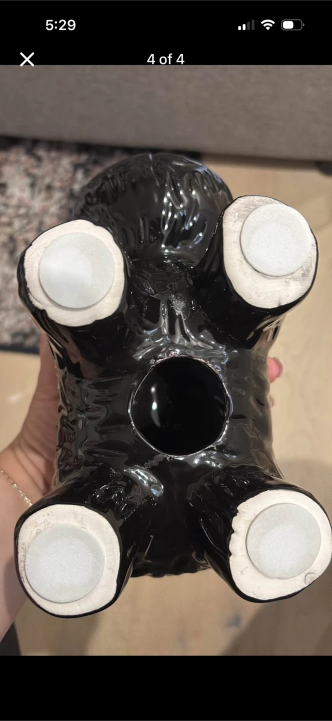 Black Ceramic Scottish Terrier Coin Bank - photo 4