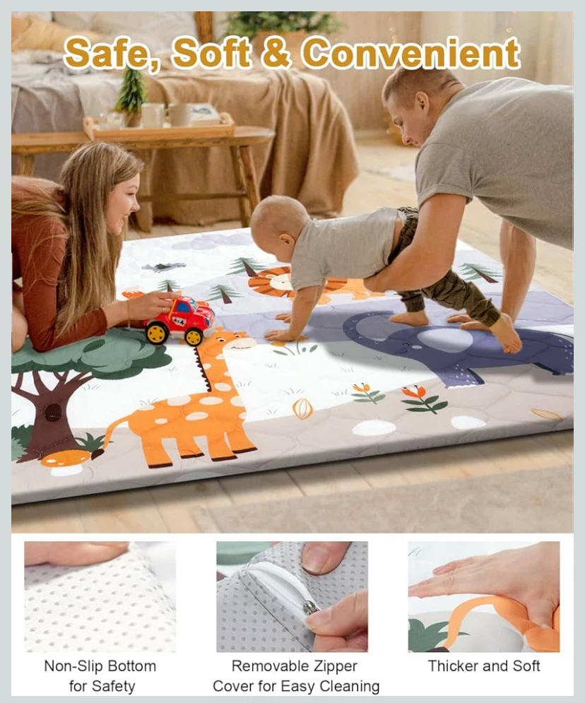 Baby Play Mat 50 x 50 Inches - photo 5