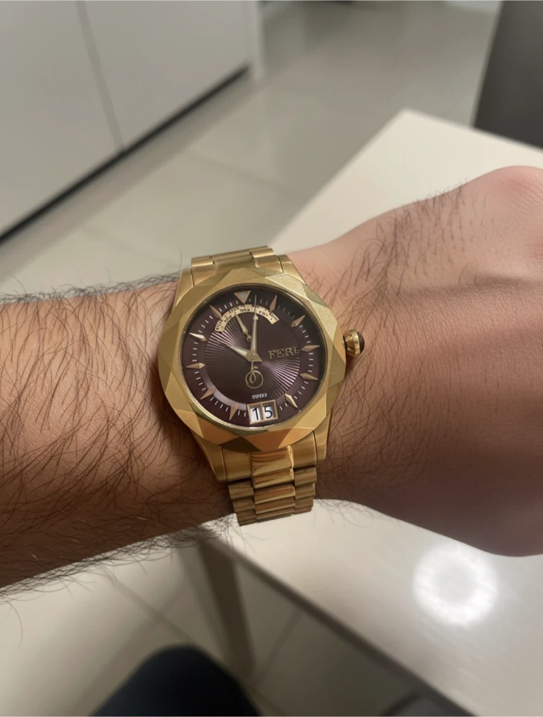 Feri Gold Tone Swiss Watch - photo 2