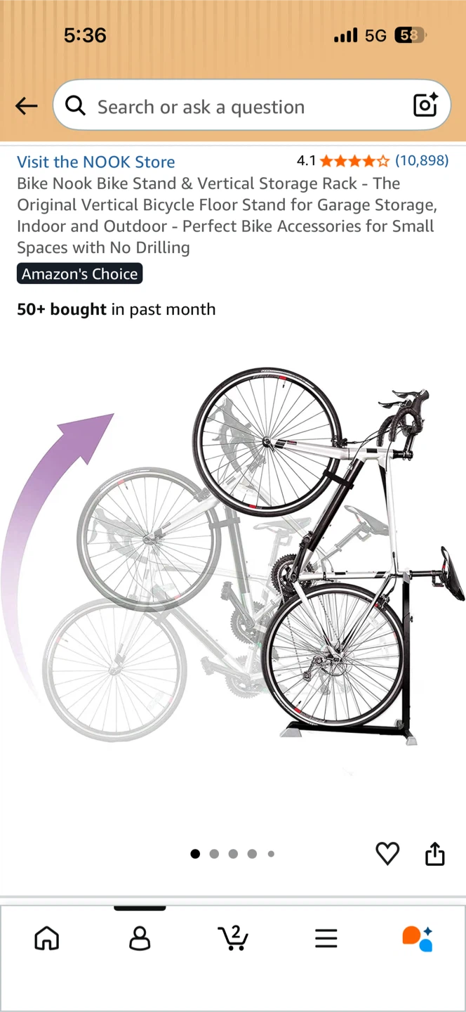Bike Nook Bike Stand and Vertical Storage Rack