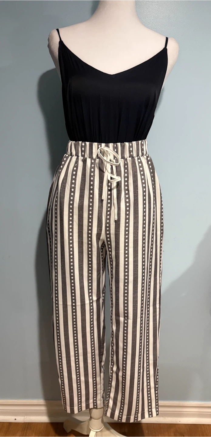 Striped Drawstring Trousers
