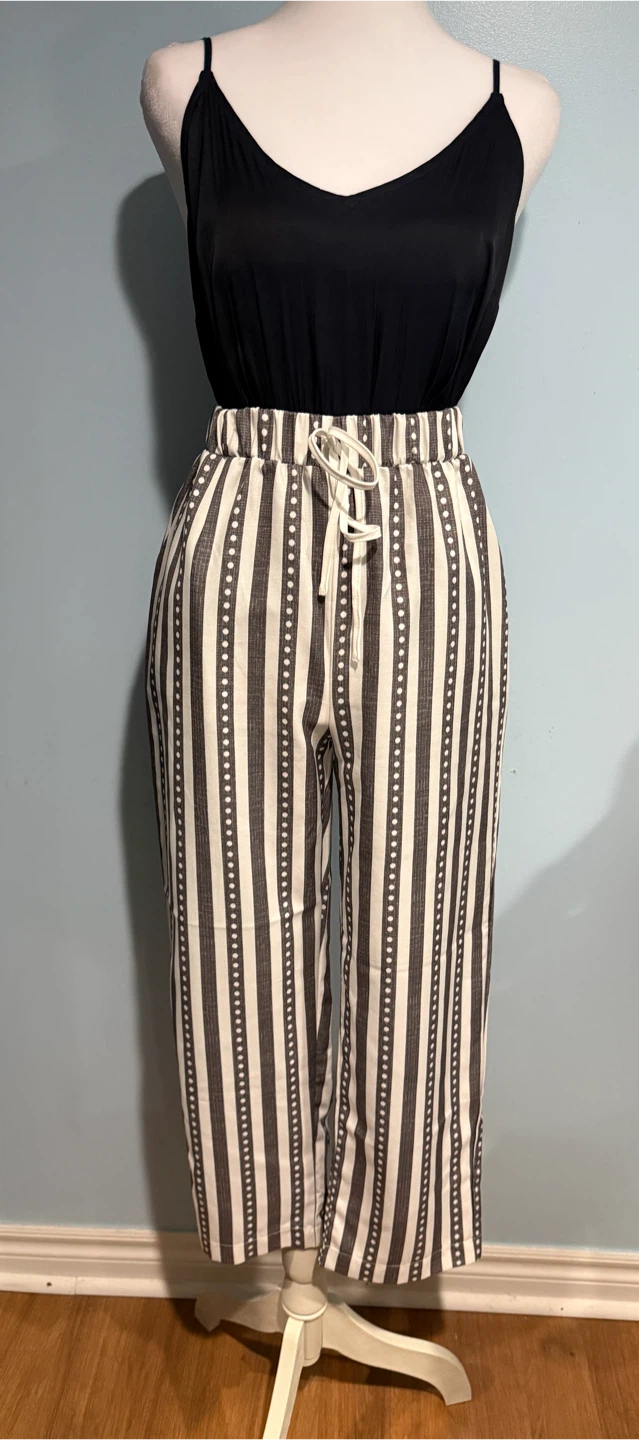Striped Drawstring Trousers - photo 3