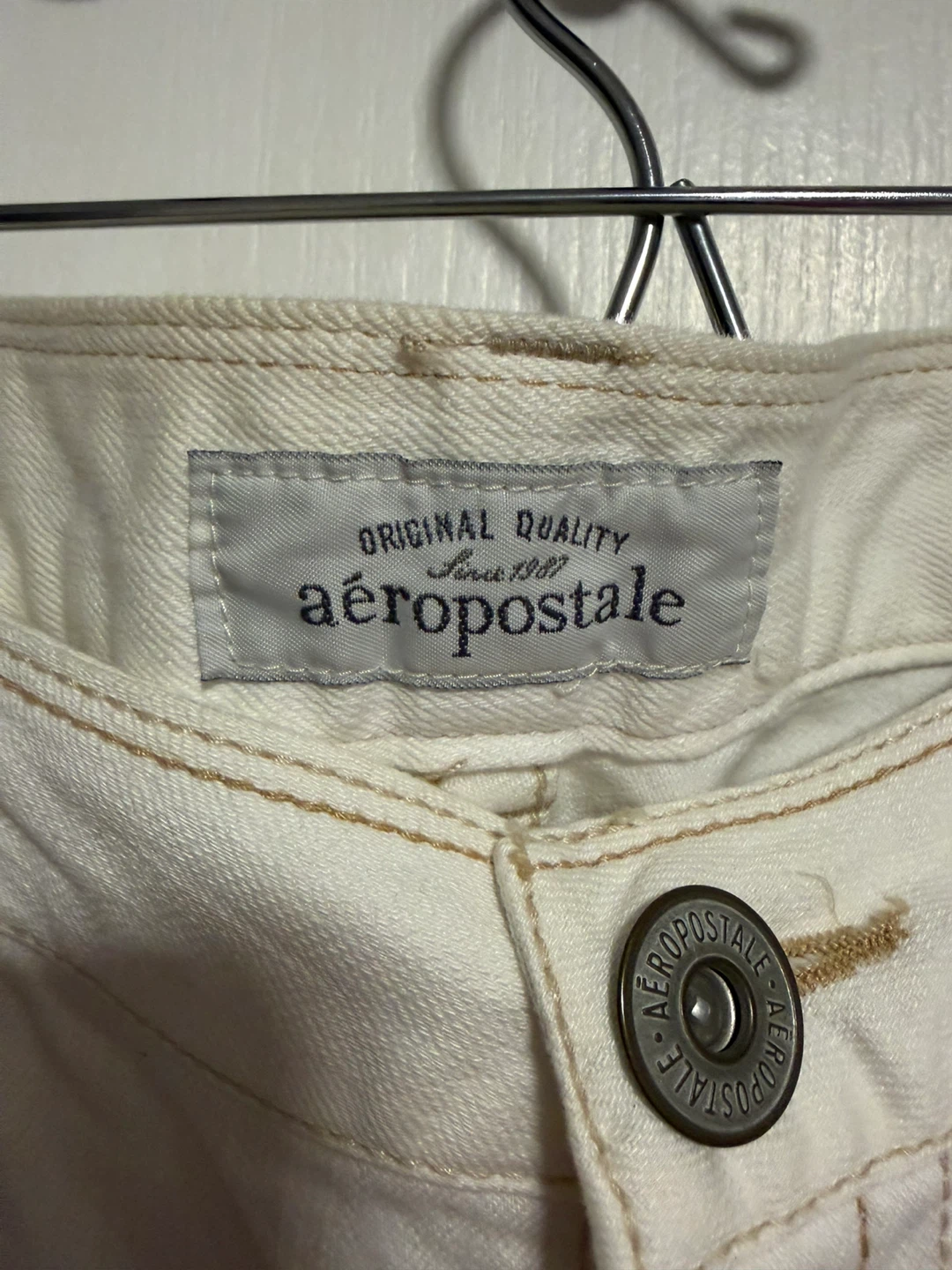 Y2K Aeropostale Low-Rise White Jeans Capris Size 13/14 - photo 2