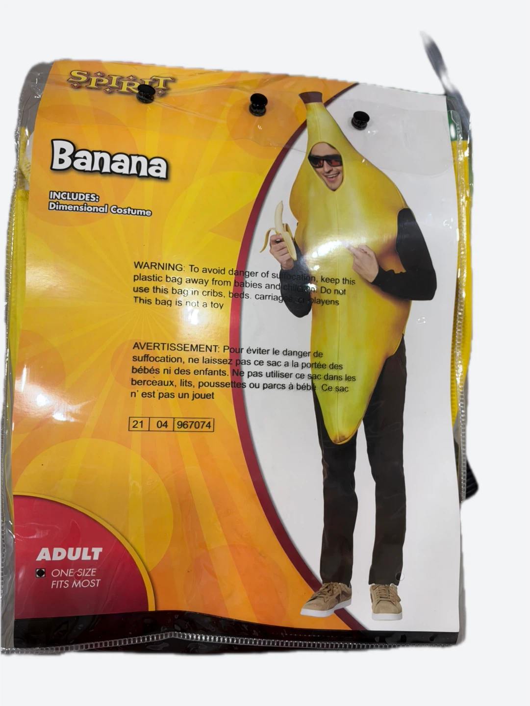 Spirit Halloween Adult Banana Costume