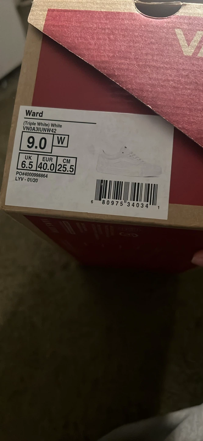 Vans Ward Triple White Women's Shoes Size 9 - photo 2