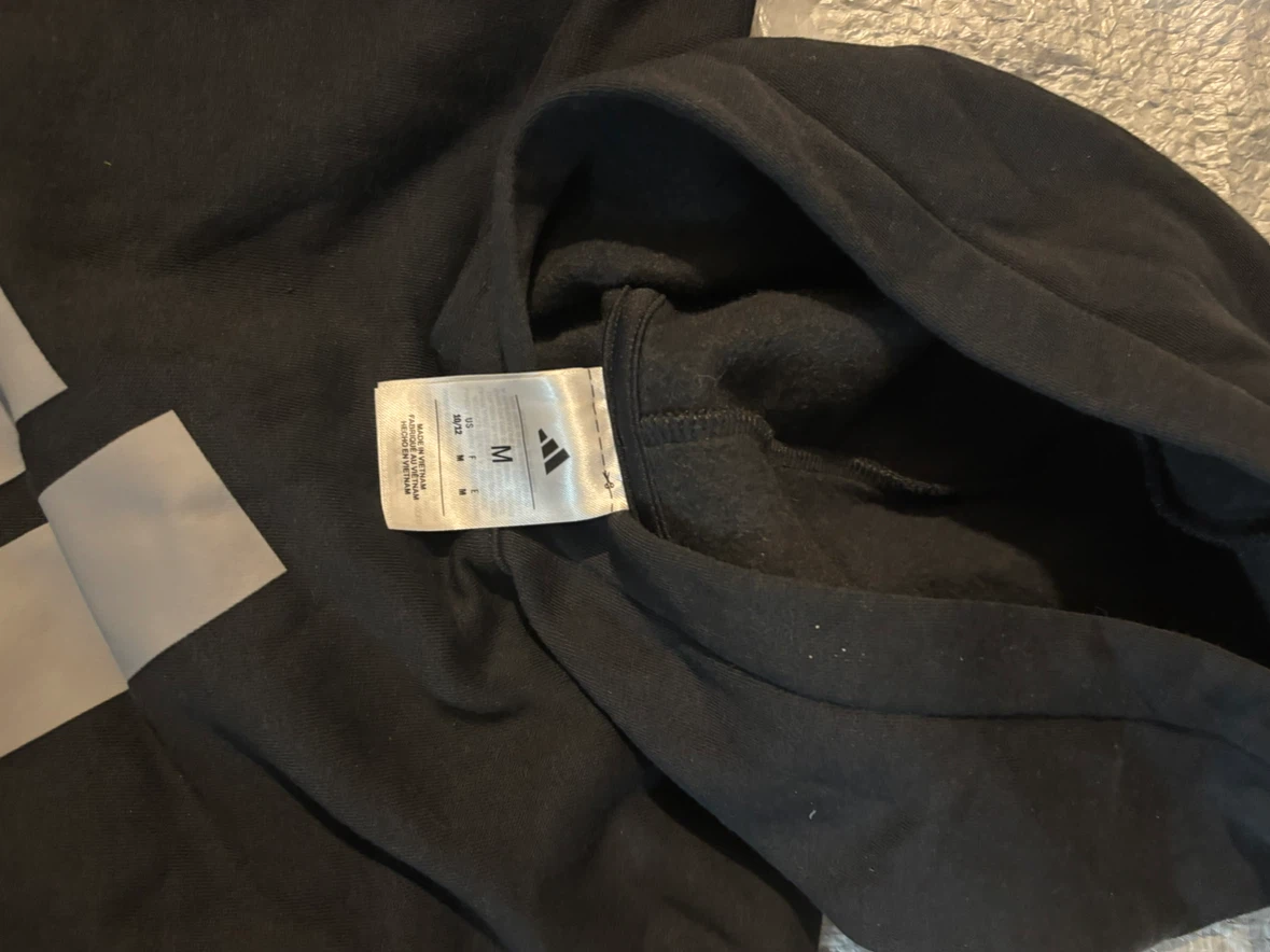 NWOT Adidas Black Youth Hoodie Size M 10/12 - photo 2