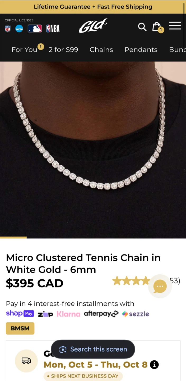 The GLD Shop Micro Clustered Tennis Chain
