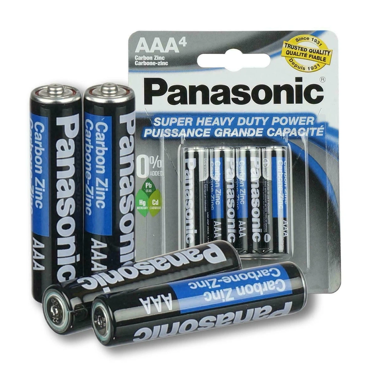 Panasonic AAA Carbon Zinc Batteries 4-Pack