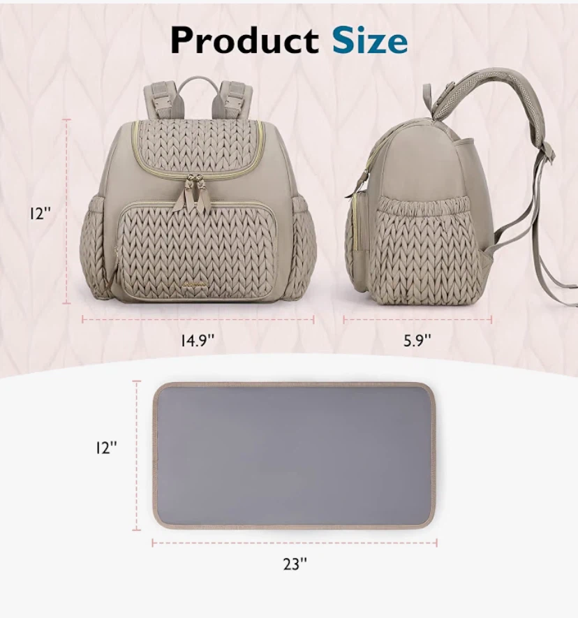 Mommore Quilted Diaper Backpack - photo 5