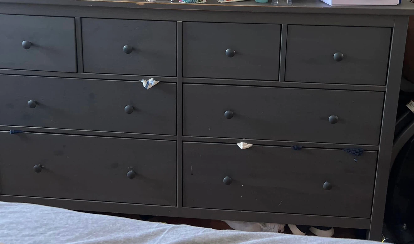 IKEA Hemnes 8-Drawer Dresser Dark Gray
