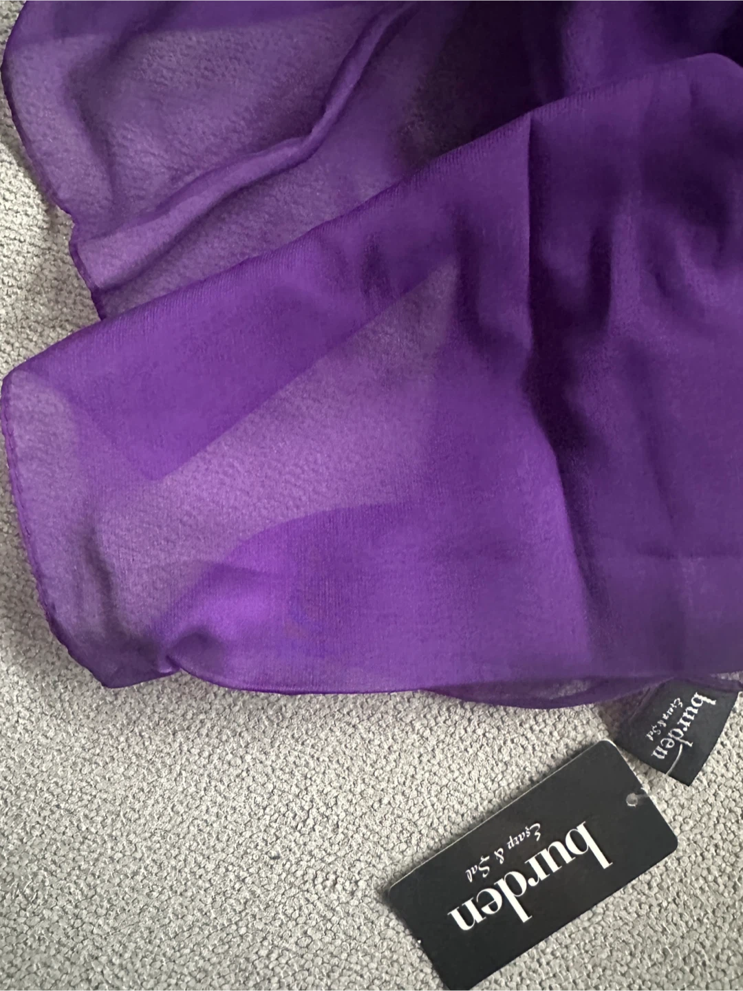 Sheer Purple Scarf - New - $5 - East York - photo 2
