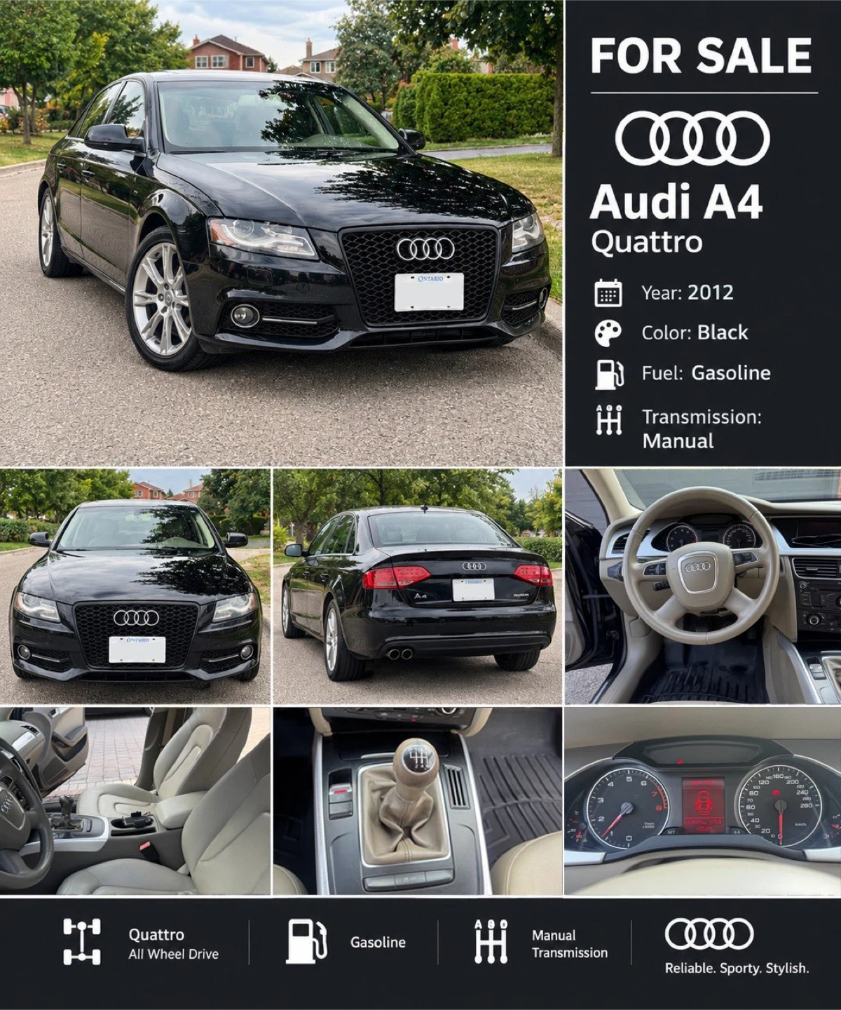 2012 Audi A4 Quattro Manual