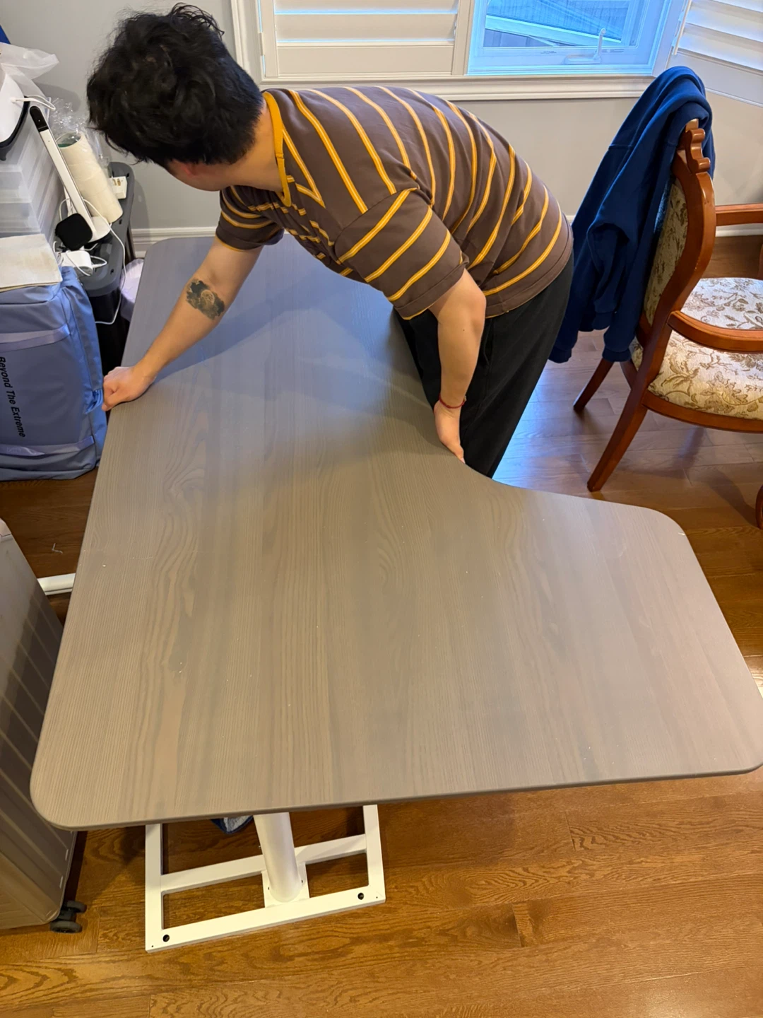 Ikea bekant Standing Desk with Grey Top - photo 2