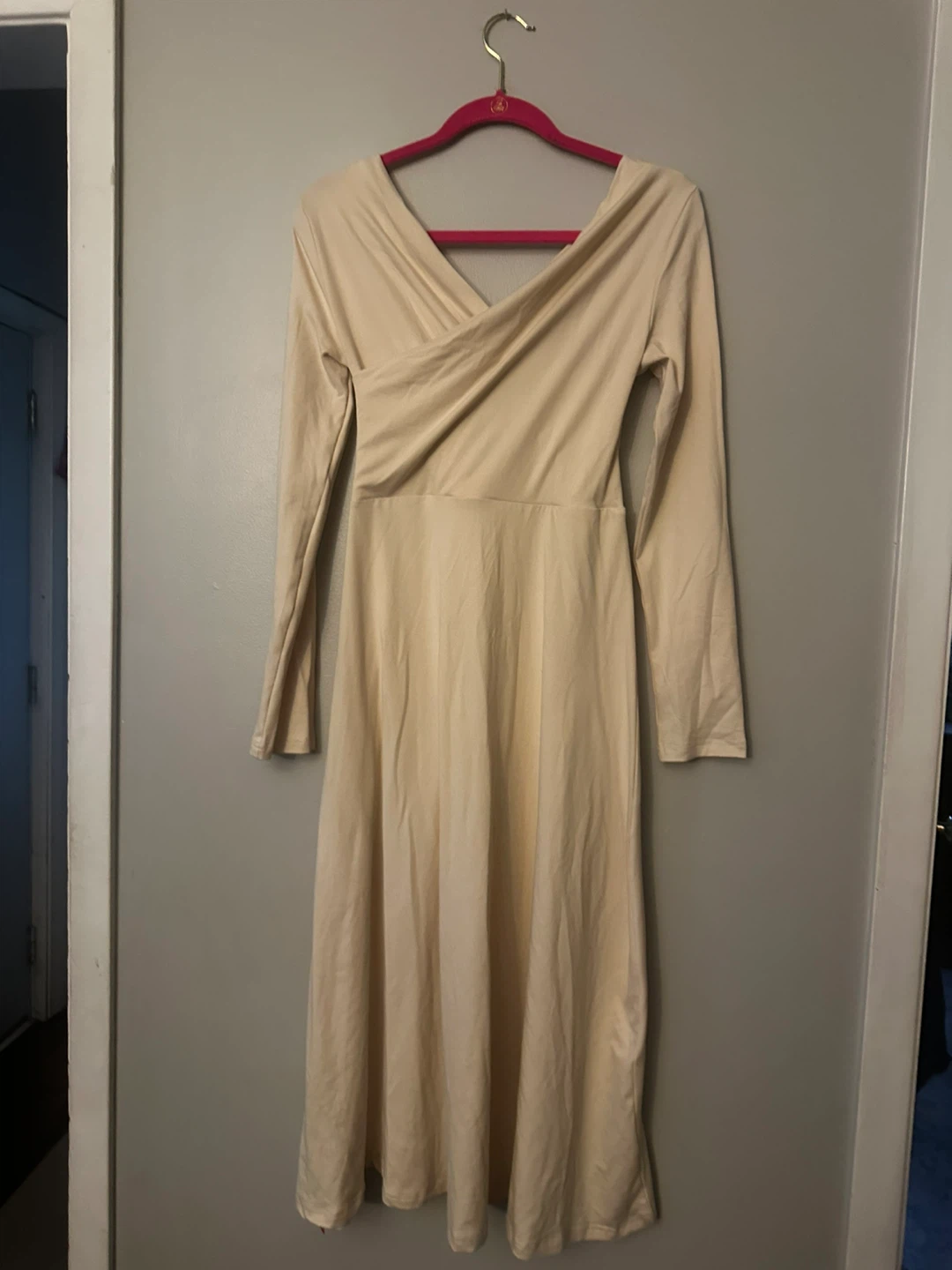 Dazy x Sinsinwear Cream Wrap Dress
