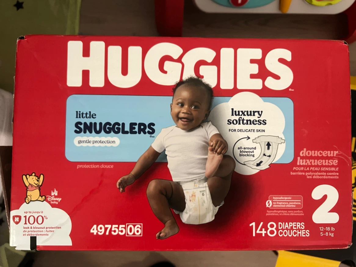 Huggies Little Snugglers Size 2 Diapers (148 Count)