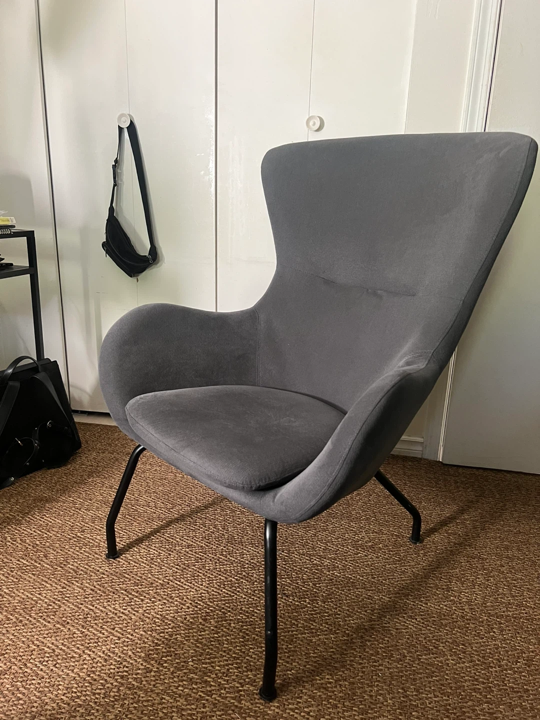 Modern Gray Upholstered Accent Chair