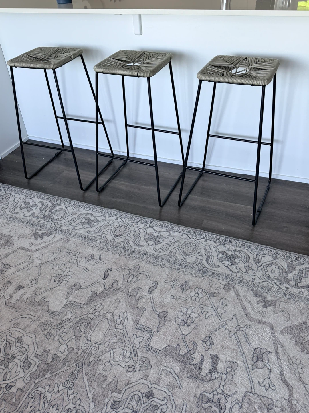 Set of 3 Woven Bar Stools - photo 2