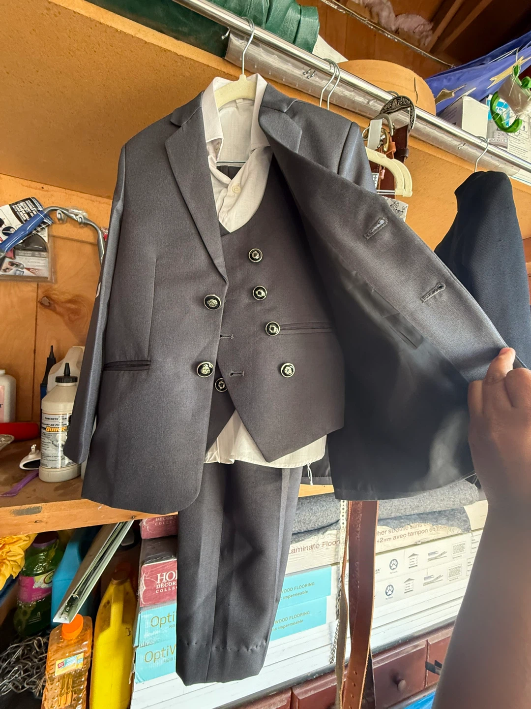 Boys' Charcoal Grey Formal Suit Set