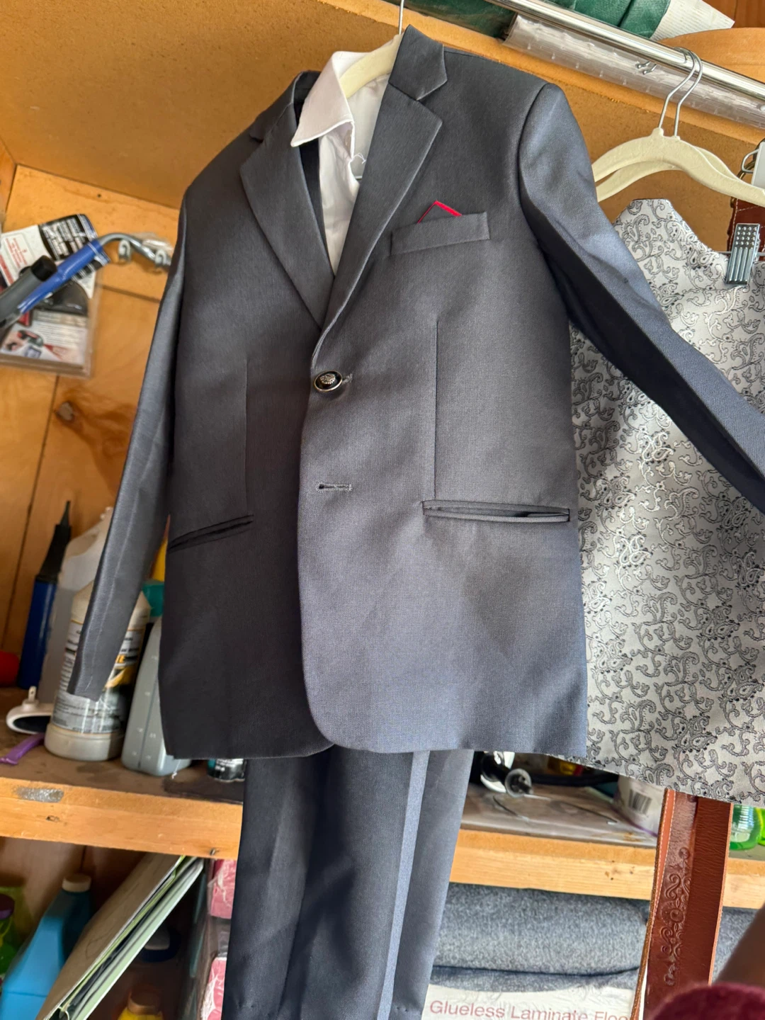 Boys' Charcoal Grey Formal Suit Set - photo 5