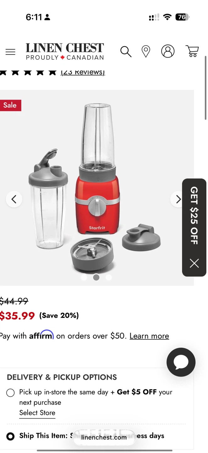 Starfrit Electric Personal Blender - red - photo 2