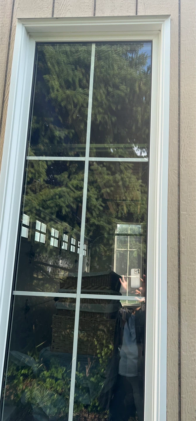 3 Tall White Double-Pane Picture Windows – Decorative Grid - photo 2