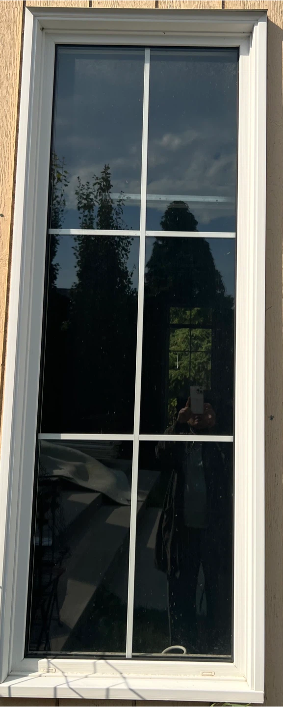 3 Tall White Double-Pane Picture Windows – Decorative Grid - photo 3