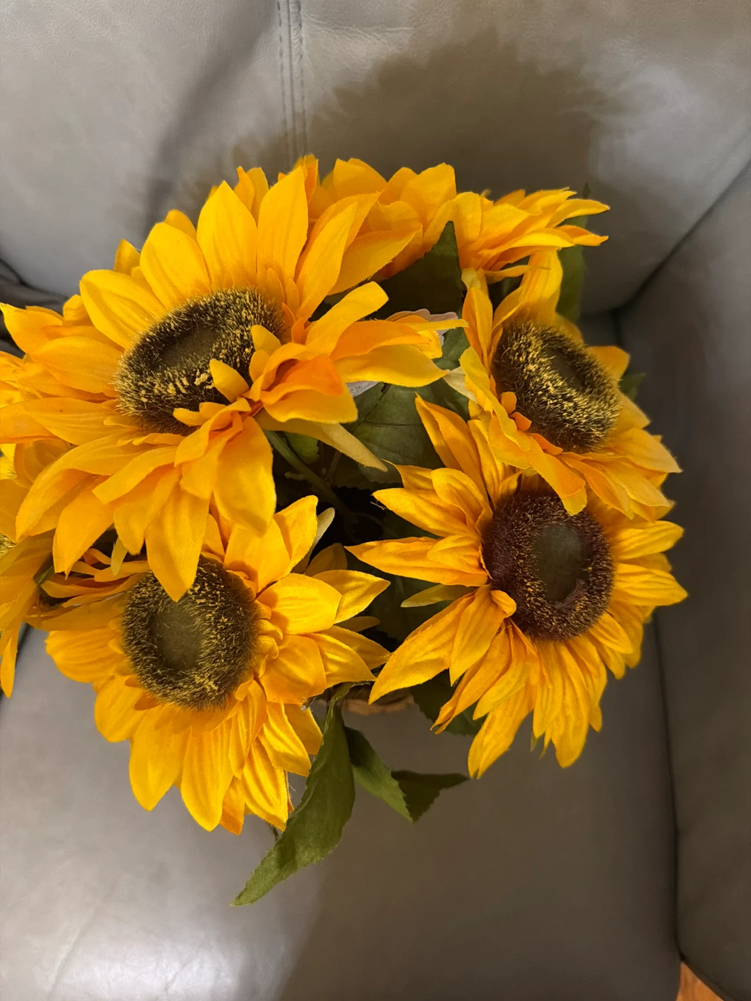 Artificial Sunflower Arrangement in Woven Basket - photo 4
