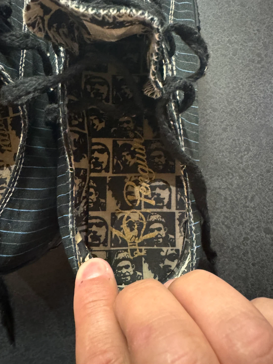 Original Penguin black pinstripe sneakers - photo 3