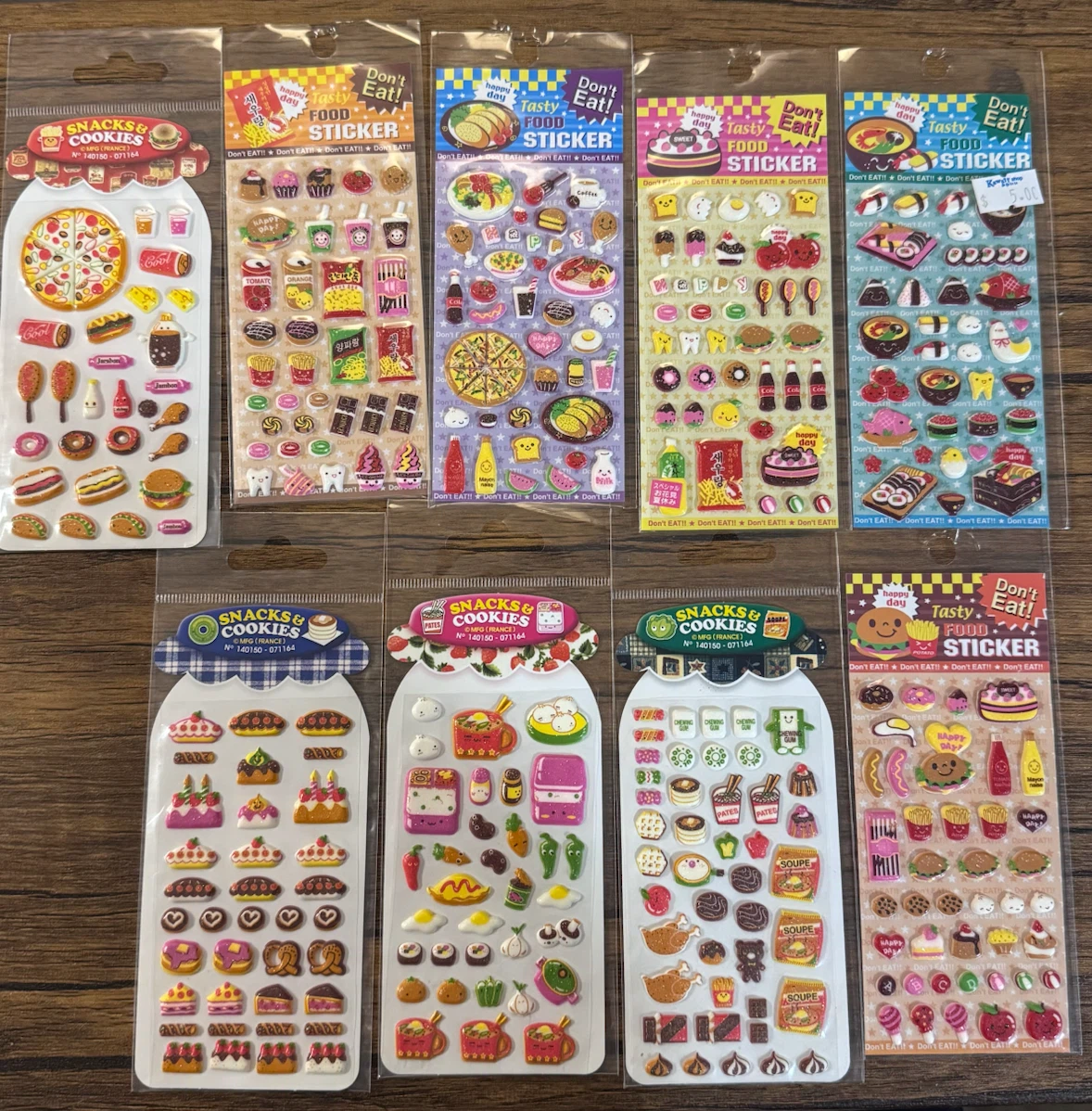 Assorted Tasty Food Puffy Stickers