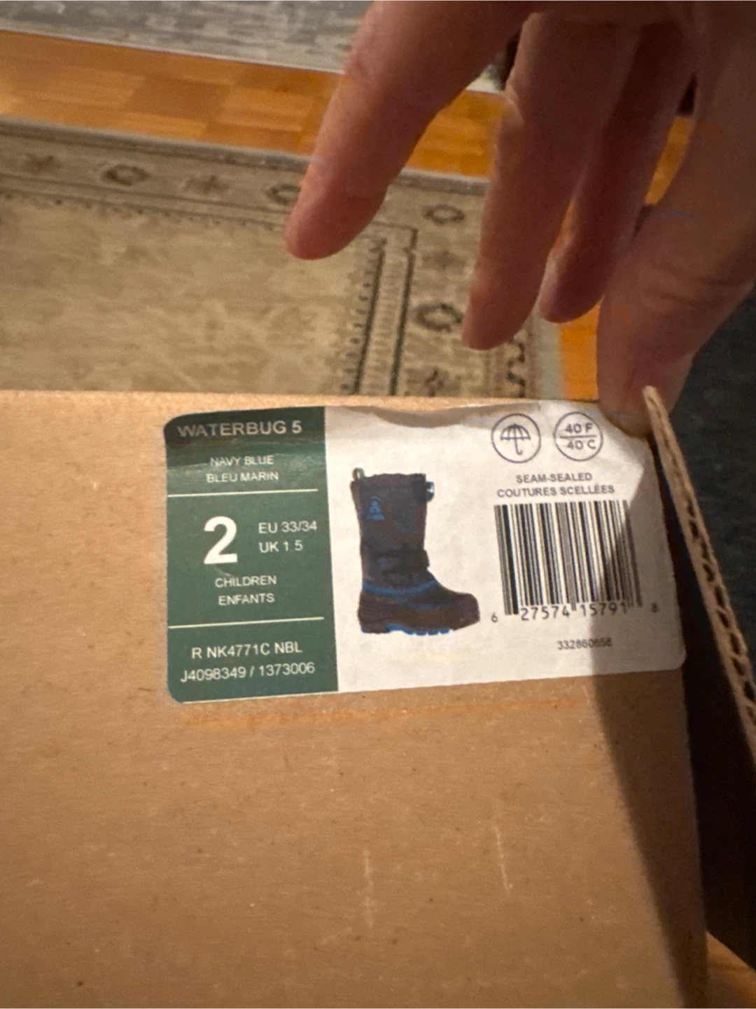Kamik Waterbug 5 Winter Boots Navy Blue Size 2 - photo 2