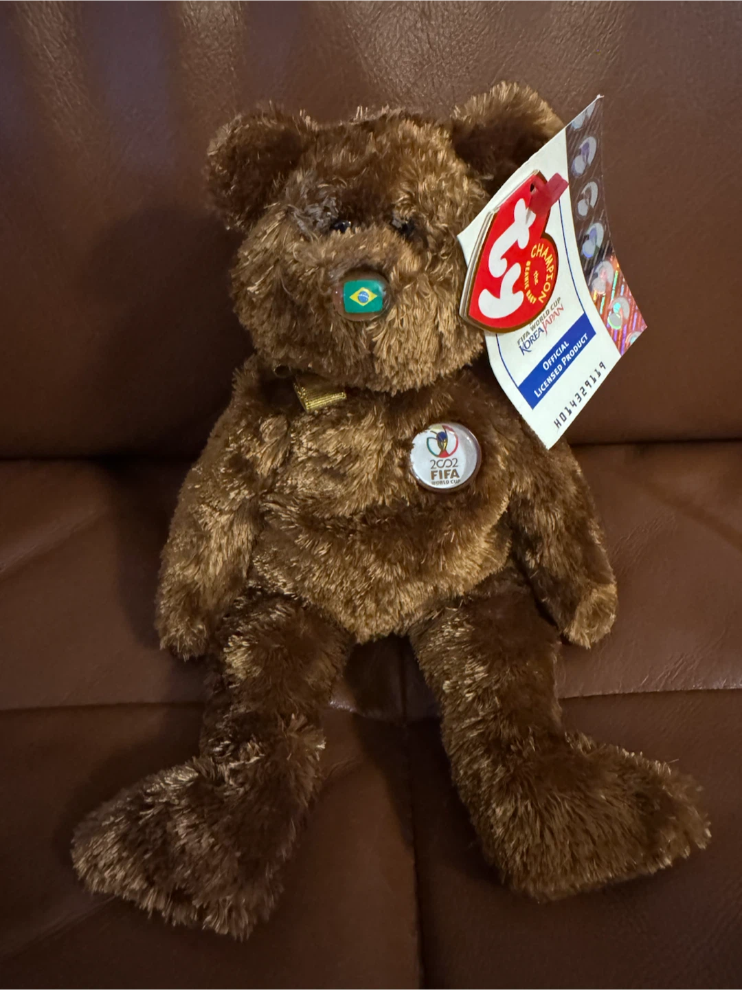 Ty Beanie Baby 2002 FIFA World Cup Bear