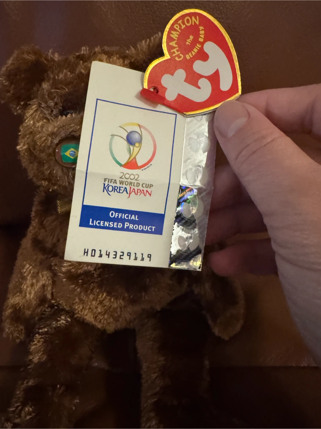 Ty Beanie Baby 2002 FIFA World Cup Bear - photo 3