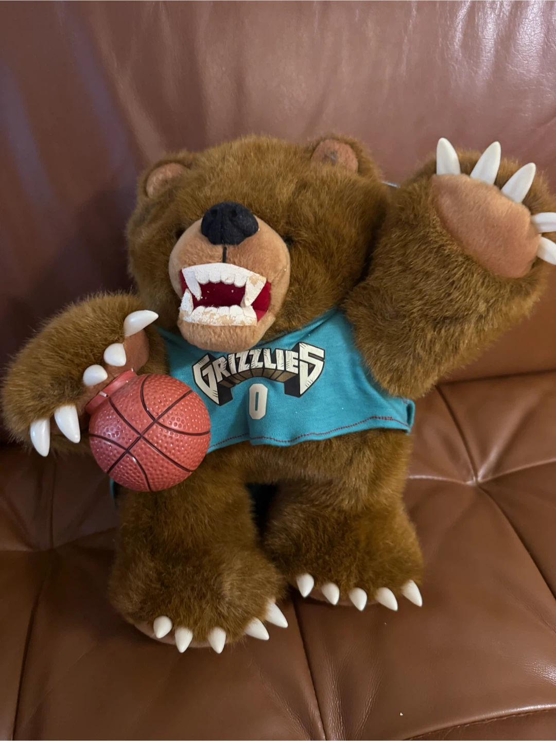 Vintage Vancouver Grizzlies Kinderlov Bear Plush