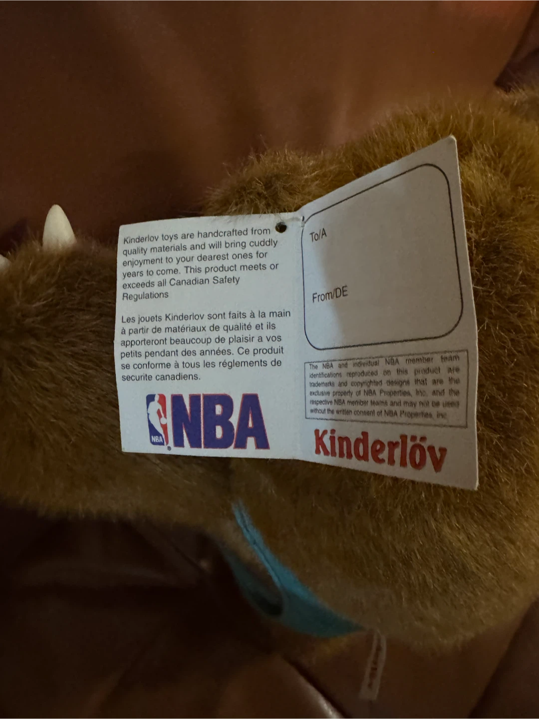Vintage Vancouver Grizzlies Kinderlov Bear Plush - photo 4