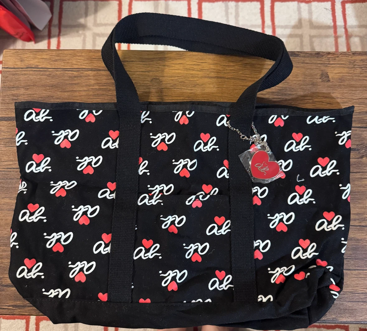 Agnès b. Voyage heart pattern tote bag