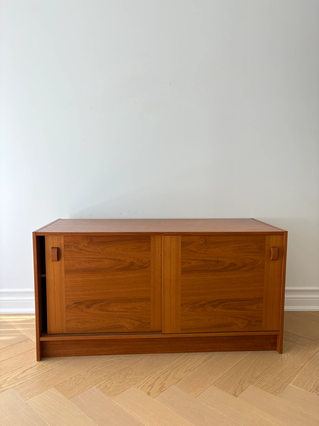 Mid-century Modern Teak Sliding Door Sideboard