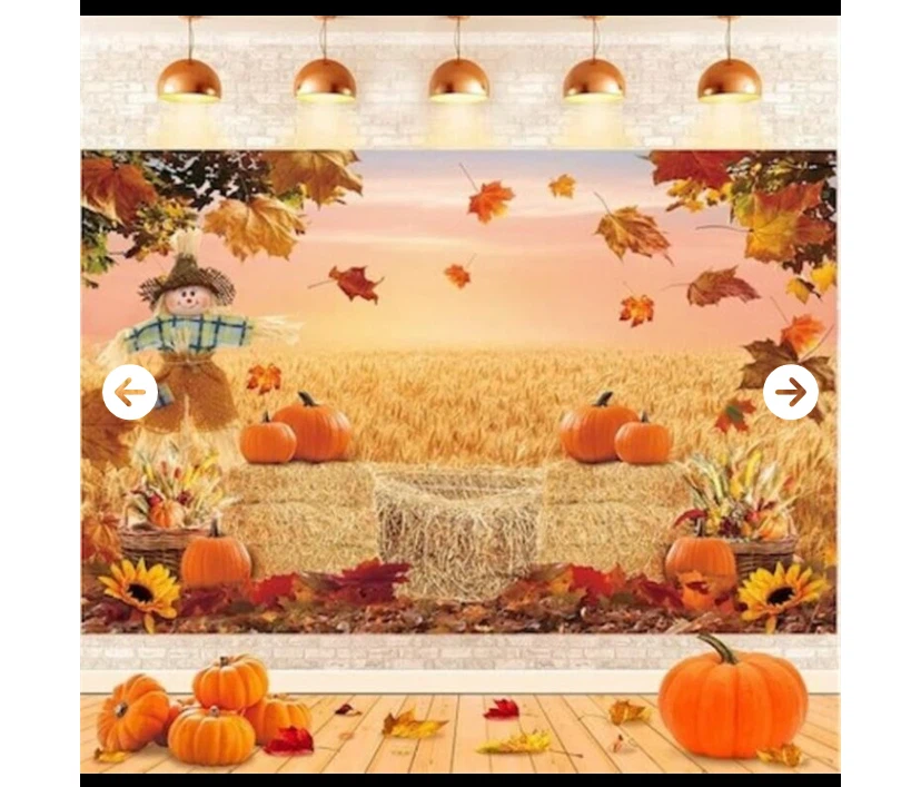 Autumn Themed Photography Backdrop 8ft x 6ft
