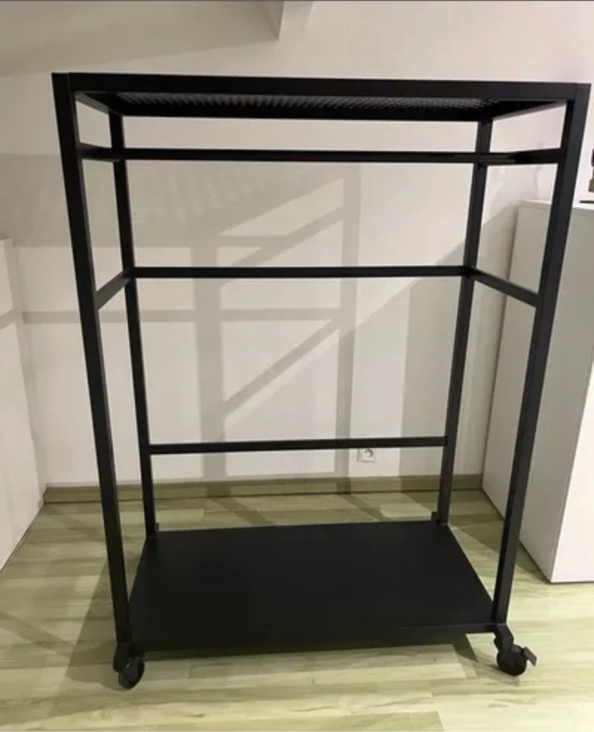 Industrial Rolling Clothes Rack / Wardrobe Storage Unit - photo 2