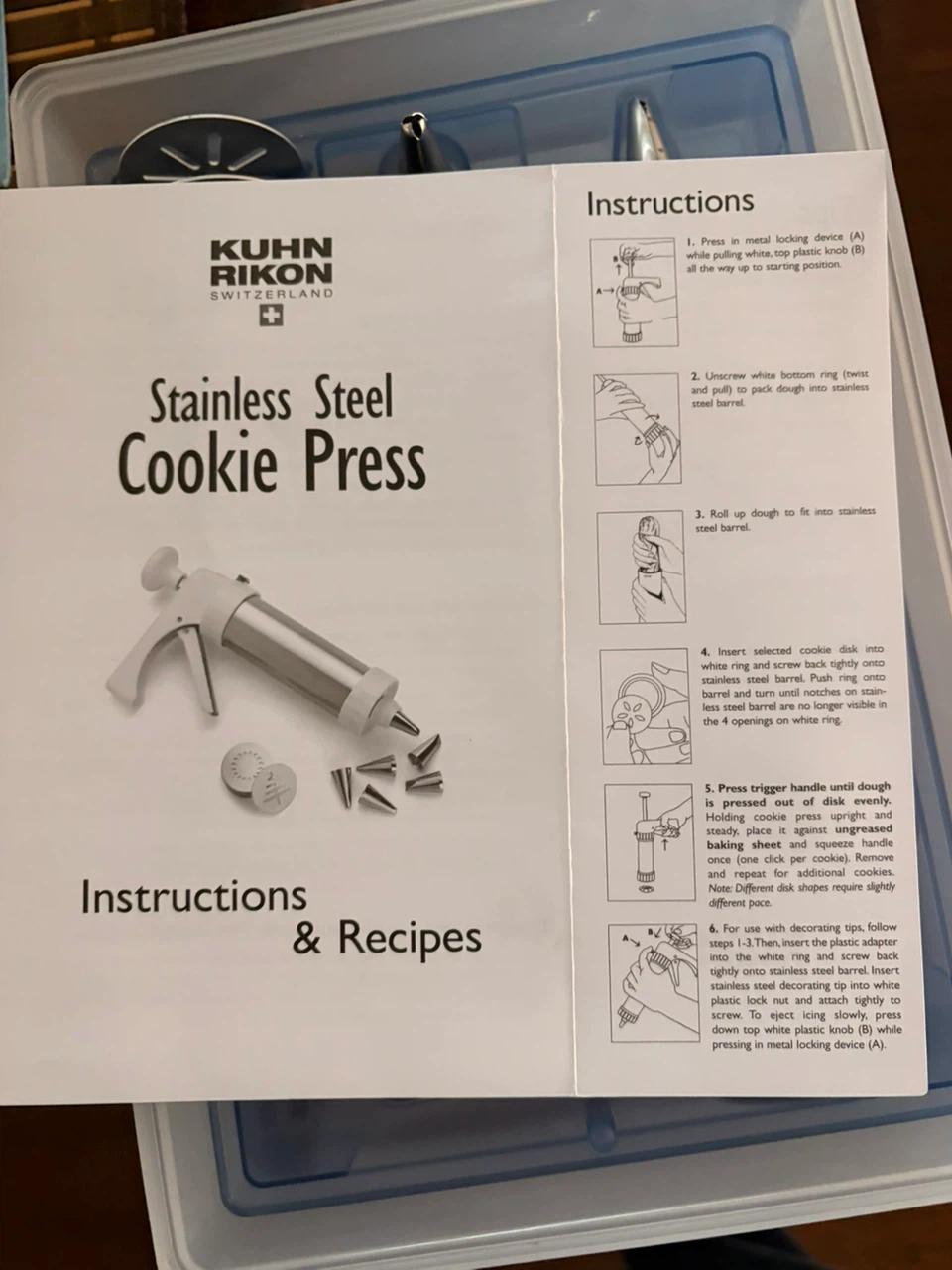 Kuhn Rikon Stainless Steel Cookie Press Decorating Kit - photo 3