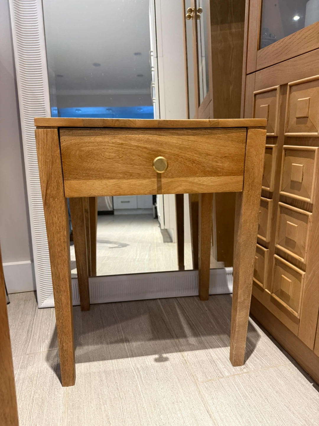 Set of Two Wooden End Tables