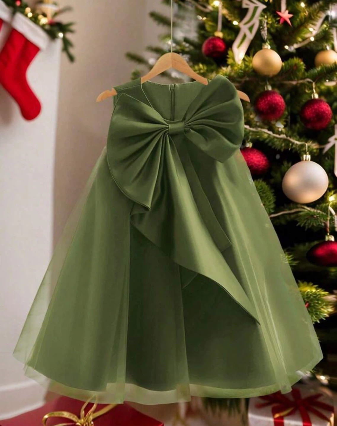 Olive Green Girls Formal Dresses