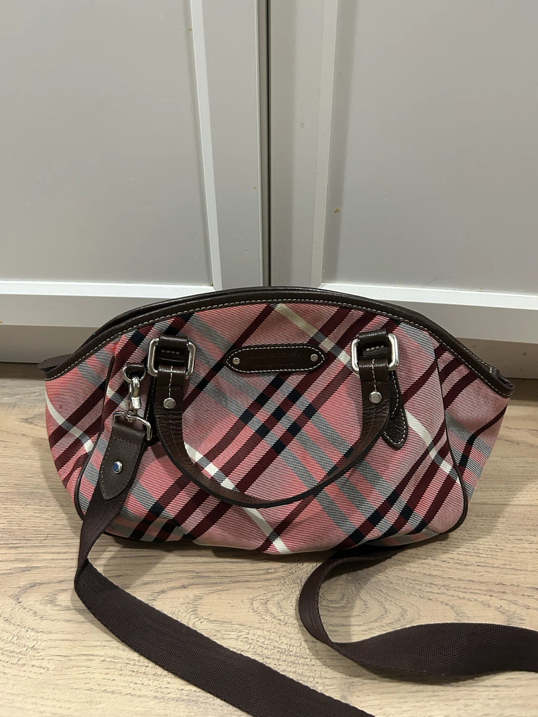 Authentic Burberry Blue Label Plaid Handbag
