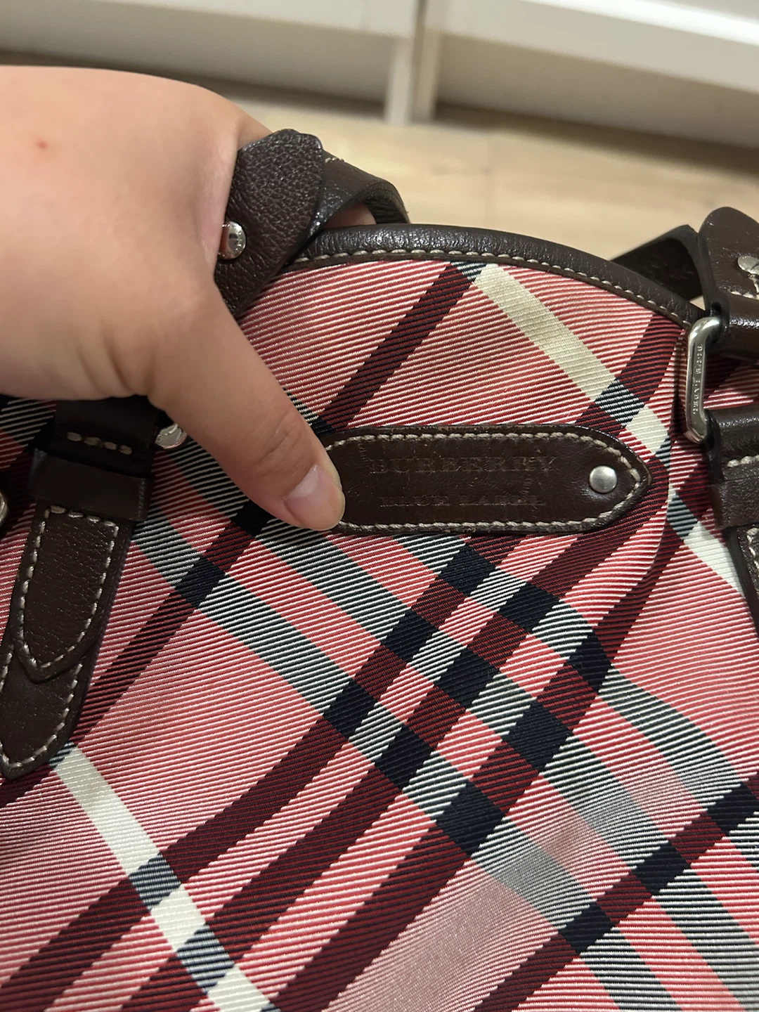 Authentic Burberry Blue Label Plaid Handbag - photo 4