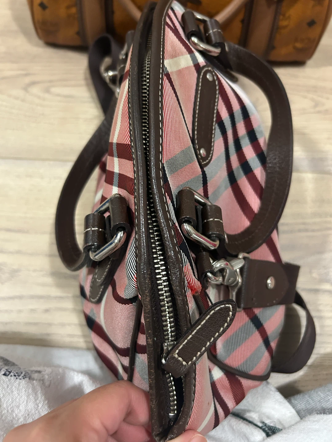 Authentic Burberry Blue Label Plaid Handbag - photo 5