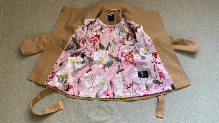 Ted Baker ‘Sandra’ Wool Wrap Coat in Camel - Size 1 - photo 3