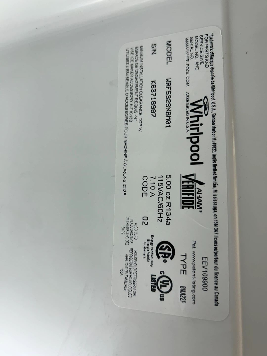 Whirlpool French Door Refrigerator 33 Inch - photo 2