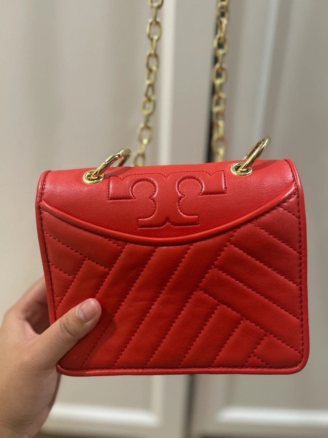 Tory Burch Quilted Red Crossbody Bag - photo 2
