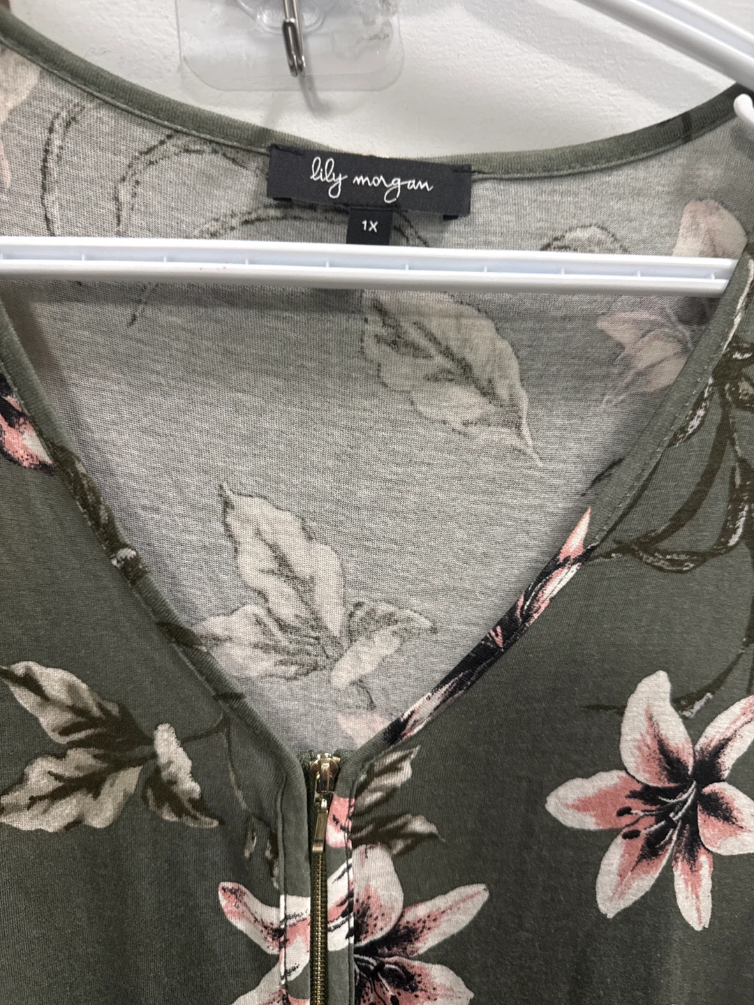Lily Morgan Floral Zip-Front Tank - photo 2